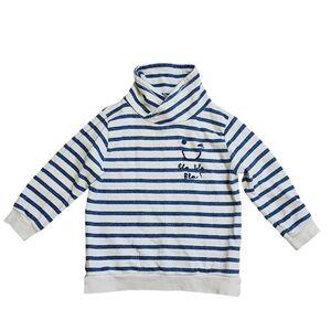 Zara Baby Boy Shirt Size 2/3 Years Blue White Striped